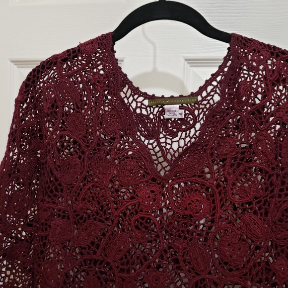 Peruvian Connection 2 Piece Crochet Sweater/Camisole S - Picture 10 of 15